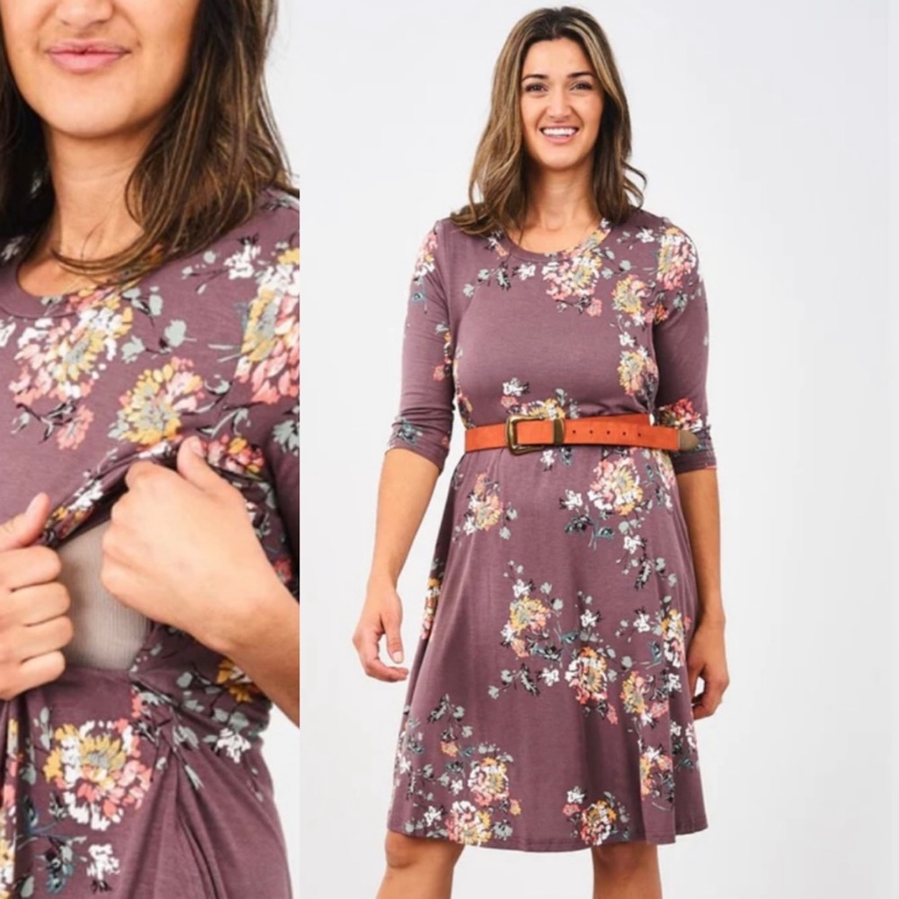NWT 🌼Latched Mama🌼 3/4 Sleeve Nursing Dress